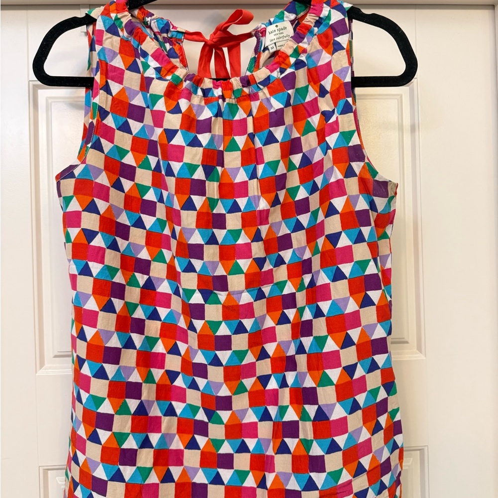 Kate Spade Colorful Geometric Pattern Blouse